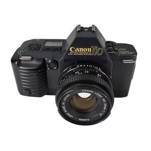 CANON T70 35MM SLR FILM CAMERA W/ FD 50MM F/1.8 LENS VINTAGE JAPAN